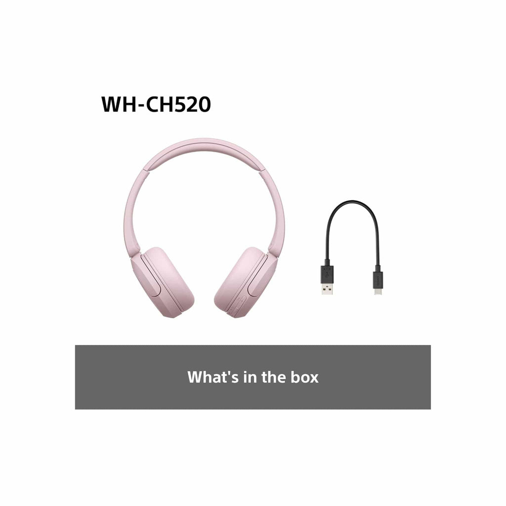 Sony Headphones Sony WH-CH520 Wireless Bluetooth Headphones - Pink