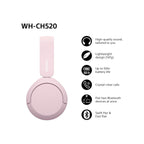 Sony Headphones Sony WH-CH520 Wireless Bluetooth Headphones - Pink