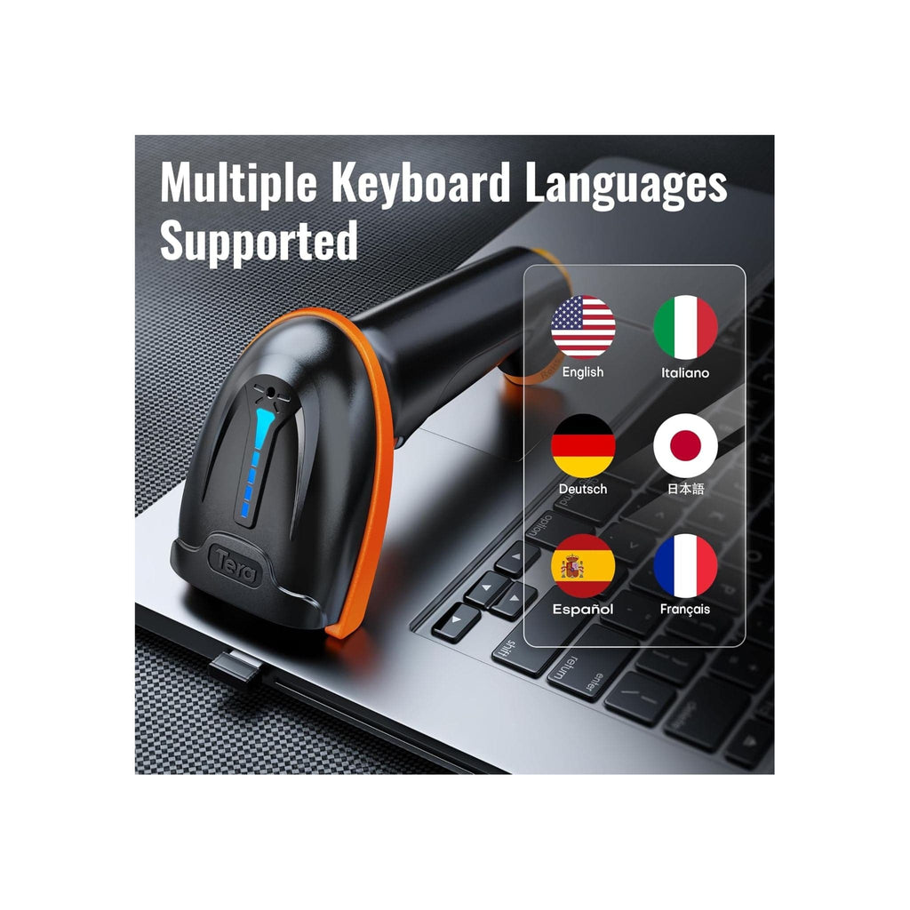 Tera Printers and Scanners Tera 5100 Wireless Rechargeable 1D Laser Barcode Scanner