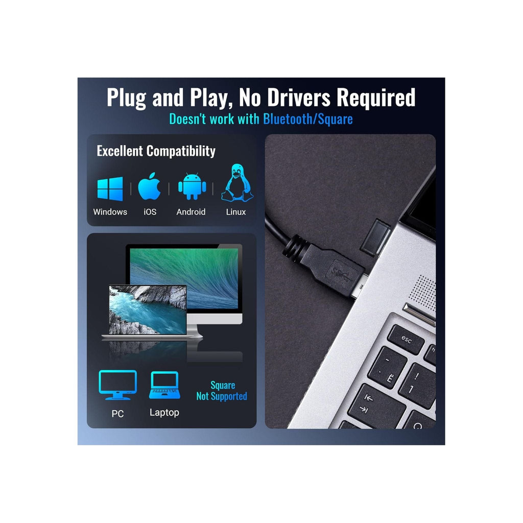 Tera Printers and Scanners Tera 5100 Wireless Rechargeable 1D Laser Barcode Scanner