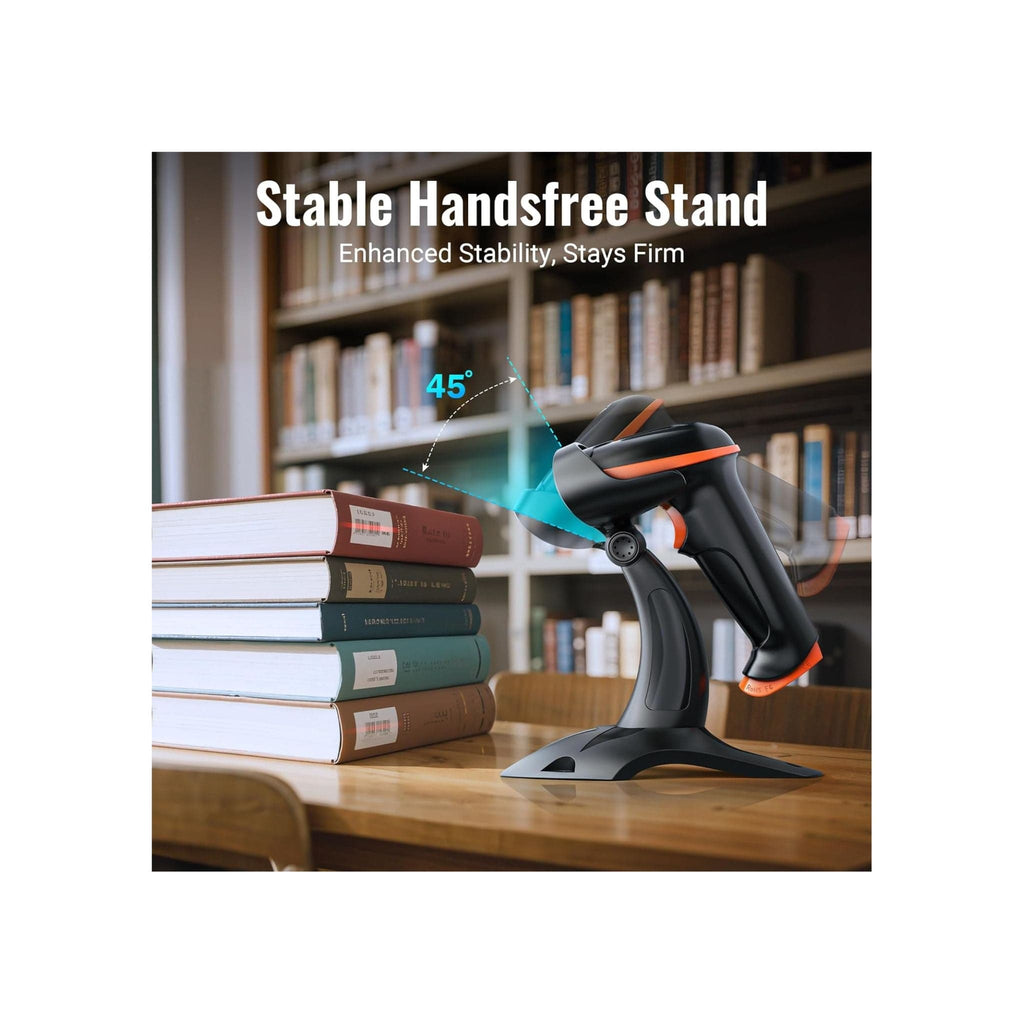 Tera Printers and Scanners Tera  D5100-Z 1D 2D QR 2.4GHz wireless & USB 2.0 Wired Barcode Scanner with Stand