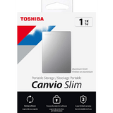 Toshiba Toshiba 1TB Canvio Slim Portable External Hard Drive USB 3.0 - Aluminum - Silver