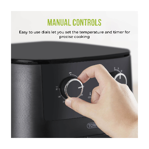 Tower Kitchen TOWER Vortx 4.2L  Manual Single Basket Air Fryer - Black