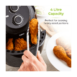 Tower Kitchen TOWER Vortx 4L Manual Single Basket Air Fryer with Rapid Air Circulation