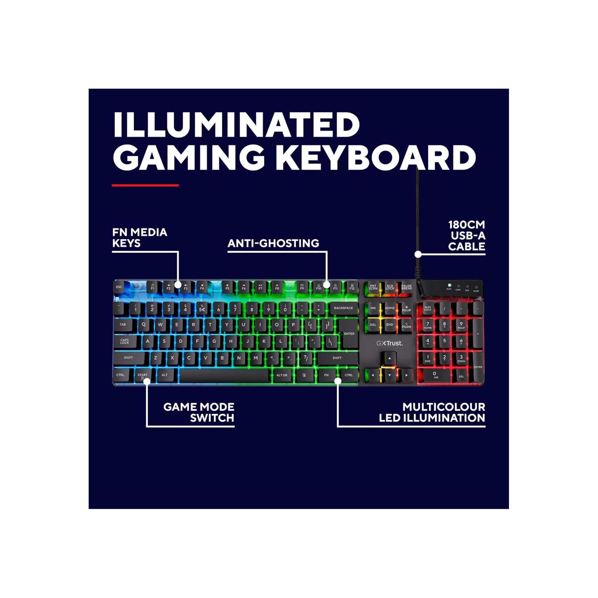 Trust Components Trust GXT 835 Illuminated Gaming Keyboard
